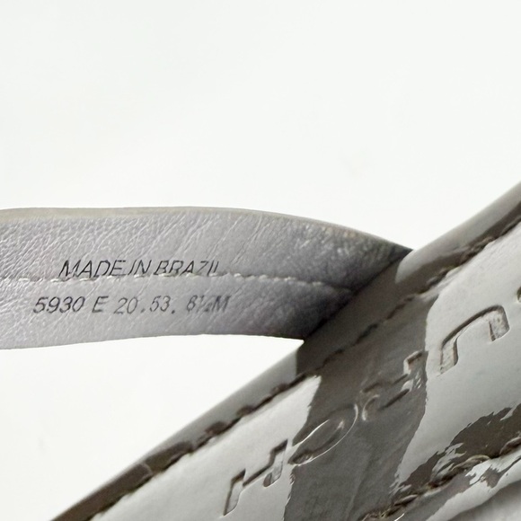 Tory Burch Gray Patent Leather Miller Sandals Size 8.5 - Picture 8 of 8